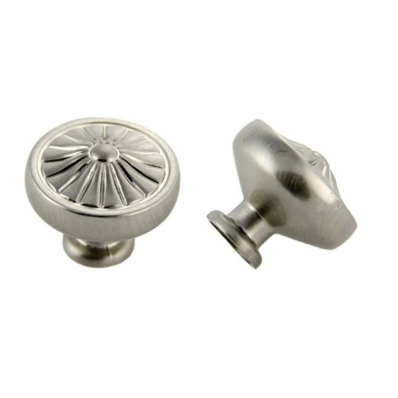 Crown 1-1/4" Deco Cabinet Knob Satin Nickel Finish CHK81353SN